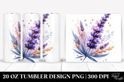 20 Oz Tumbler Sublimation | Material Lavender Splash Product Image 1