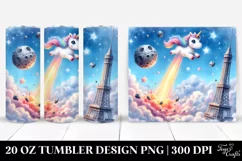 Cute Unicorn Diving from a Meteor | 20 Oz Tumbler Product Image 1