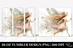 Whimsical Running Fairy, Transparent 20 Oz Tumbler Product Image 1
