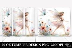 Whimsical Running Fairy, Transparent 20 Oz Tumbler Product Image 1