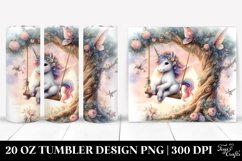 Cute Baby Unicorn Playing on a Swing | 20 oz Tumbler Product Image 1