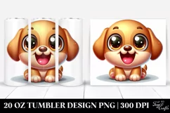Cartoon Labrador Retriever Tumbler 20 Oz Product Image 1