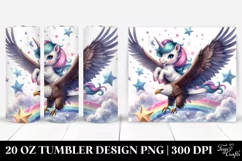 Cute Unicorn Dancing on a Starbeam | 20 oz Tumbler Product Image 1