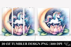 Cute Unicorn Pirouetting on a Crescent Moon | 20 oz Tumbler Product Image 1