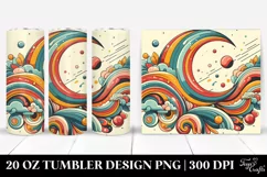 Retro Colorful Half Moon Whimsical | 20 oz Tumbler Product Image 1
