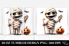 Funny Mummy Halloween Clipart 20 Oz Tumbler Product Image 1