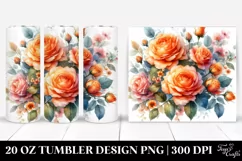 Vibrant Orange Roses | 20 oz Tumbler Product Image 1