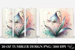 Abstract Pastel Glossy Snowdrop 20 Oz Tumbler Product Image 1