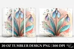 Abstract Pastel Glossy Snowdrop 20 Oz Tumbler Product Image 1