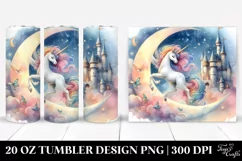 Cute Unicorn Pirouetting on an Enchanted Castle | 20 oz Product Image 1