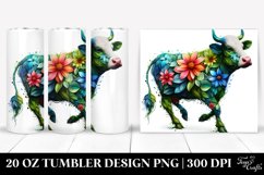 Vibrant Cow Plant Leaves. 20 Oz Tumbler Design Product Image 1