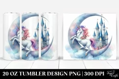 Cute Unicorn Pirouetting on the Edge of a Crescent Moon Product Image 1