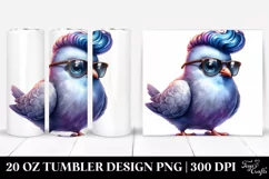 Funny Baby Dove Playing | 20 oz Tumbler Product Image 1