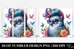 Funny Baby Dove Playing | 20 oz Tumbler Product Image 1