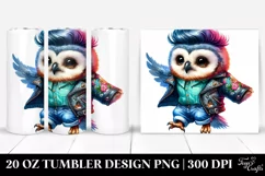Cute Baby Owl Jumping 20 Oz Tumbler Product Image 1