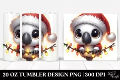 Cute Baby Macaw with Santa Hat, High-Quality 20 Oz Tumbler Product Image 1