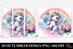 Rainbow Unicorn Swing | 20 Oz Tumbler Product Image 1