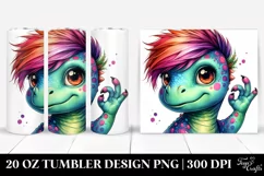 Revolted Dinosaur with OK Sign 20 Oz Tumbler Product Image 1