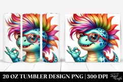 Revolted Dinosaur with OK Sign 20 Oz Tumbler Product Image 1