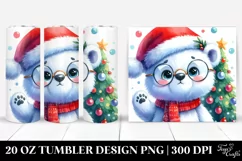 Colorful Polar Bear with Cool Haircut 20 Oz Tumbler Product Image 1