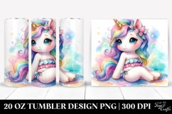 Cute Baby Unicorn with Beachwear Product Image 1