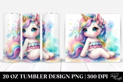 Cute Baby Unicorn with Beachwear Product Image 1