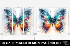 Colorful Ice Butterfly Tumbler Product Image 1
