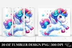 Running Cute Unicorn | 20 oz Tumbler Product Image 1