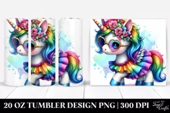 Cute Baby Unicorn Dressed | 20 oz Tumbler Product Image 1