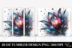 Shiny Metallic Watercolor Tulip Tumbler Design Product Image 1
