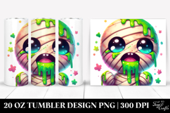 Overjoyed Mummy Dripping Green Slime.20 Oz Tumbler Product Image 1
