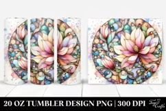 Abstract Pastel Glossy Wooden Magnolia 20 Oz Tumbler Product Image 1