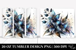 Lobelia with Watercolor Splash | 20 oz Tumbler Product Image 1