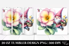Floating Gnome with Primrose | 20 oz Tumbler Product Image 1