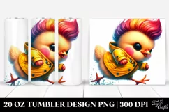 Cute Baby Chicken Running | 20 oz Tumbler Product Image 1