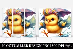 Cute Baby Chicken Running | 20 oz Tumbler Product Image 1