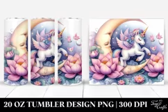Cute Unicorn Moon Dance | 20 Oz Tumbler Product Image 1