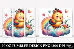 20 Oz Tumbler Sublimation | Vibrant Boho Colorful Watercolor Product Image 1