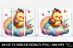 20 Oz Tumbler Sublimation | Vibrant Boho Colorful Watercolor Product Image 1