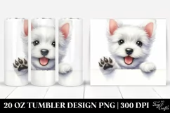 Watercolor West Highland White Terrier Tumbler Product Image 1