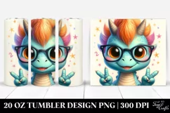 Cute Baby Dinosaur with es 20 Oz Tumbler Product Image 1