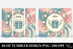 Gift Box with Wings and Angel Crown, Transparent 20 Oz Product Image 1