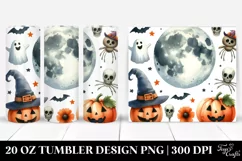 Funny Full Moon Halloween Clipart 20 Oz Tumbler Product Image 1