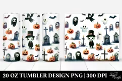 Funny Graveyard Halloween Clipart 20 Oz Tumbler Product Image 1