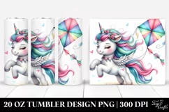 Whimsical Kite Unicorn | 20 Oz Tumbler Product Image 1