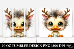 Expressive Duck with Crazy Haircut 20 Oz Tumbler Product Image 1
