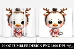 Expressive Duck with Crazy Haircut 20 Oz Tumbler Product Image 1