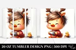 Expressive Duck with Crazy Haircut 20 Oz Tumbler Product Image 1