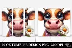Funny Cow Portrait | 20 Oz Tumbler Product Image 1
