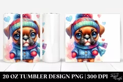 Expressive Watercolor Boxer | 20 oz Tumbler Product Image 1